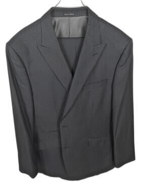 Steve Harvey Collection Sartorial Men's 48R Blue Gray Check Suit 2-Piece Set